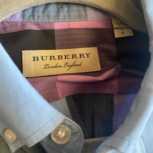 Burberry men’s shirt button plaid size small p